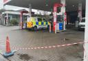 Petrol station locked down by cops