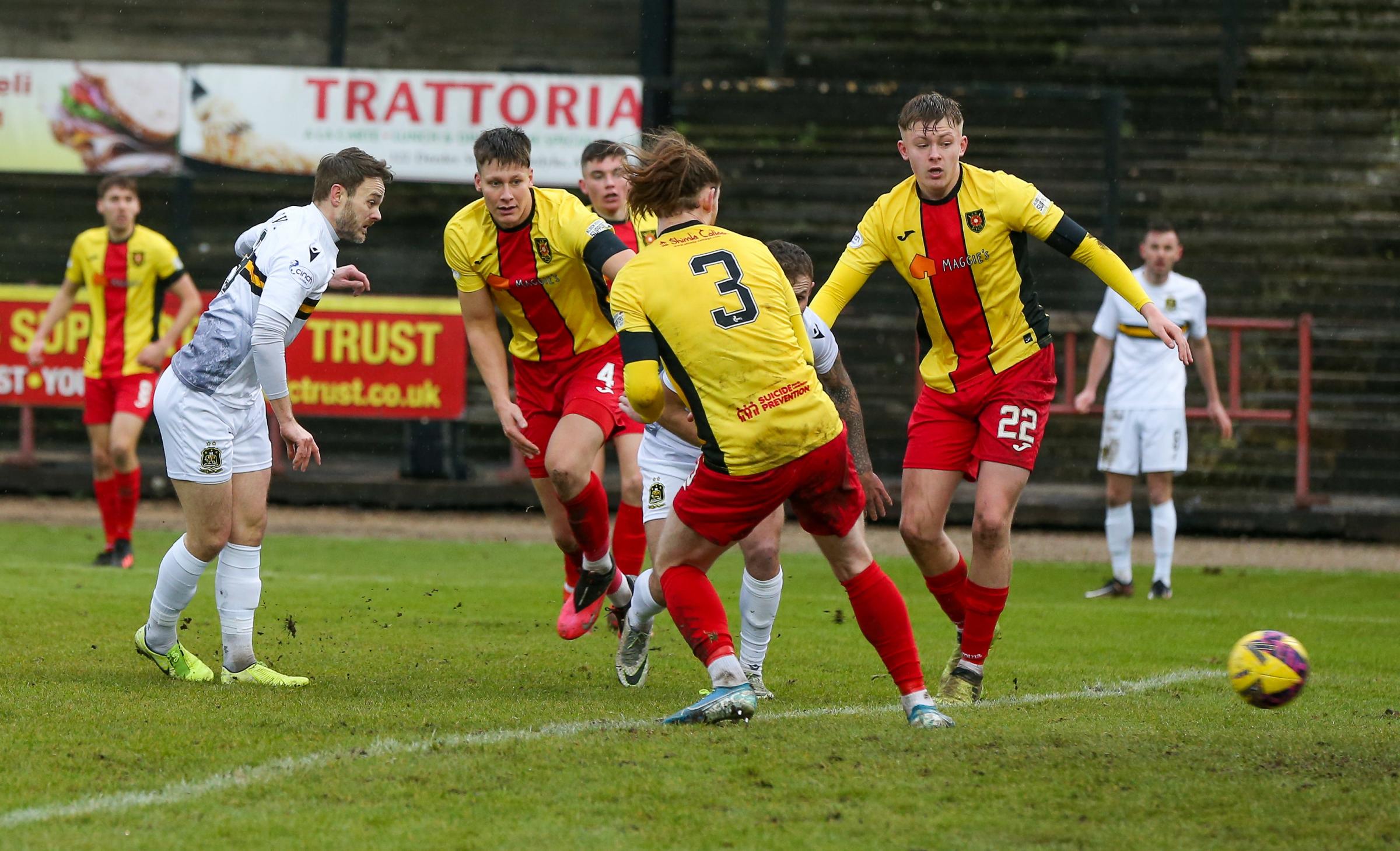 Dumbarton ended 2022 with a 1-0 win over Albion Rovers at Cliftonhill on Saturday (Photo - Andy Scott)
