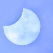 The partial solar eclipse was spotted over Dumbarton