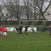 Craig Cowan scoring Vale's second of the afternoon against Annbank with a fine free-kick