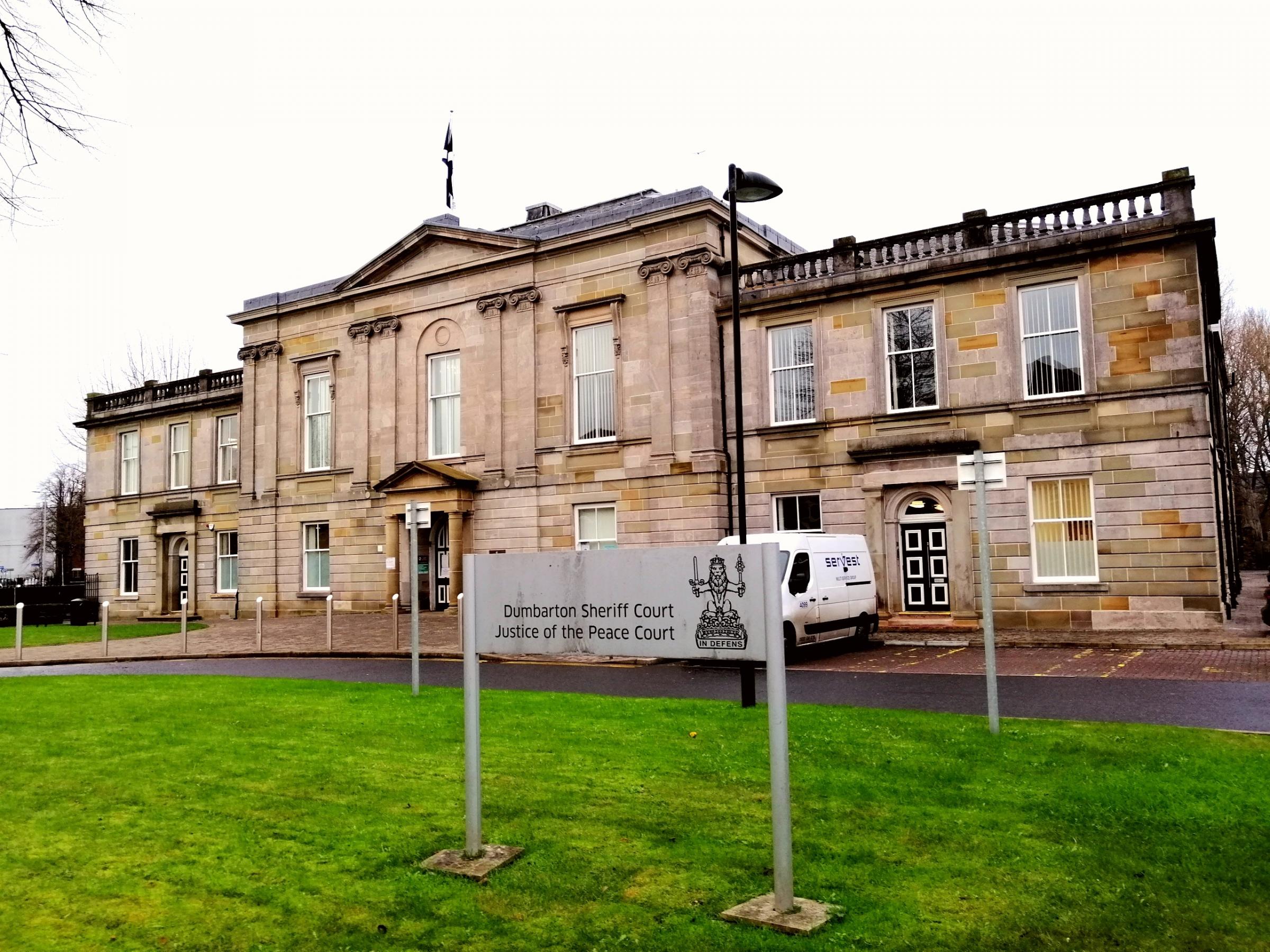 Dumbarton Sheriff Court, where Christopher OMalley and Cameron Houses owners admitted safety breaches that led to the deaths of Simon Midgley and Richard Dyson