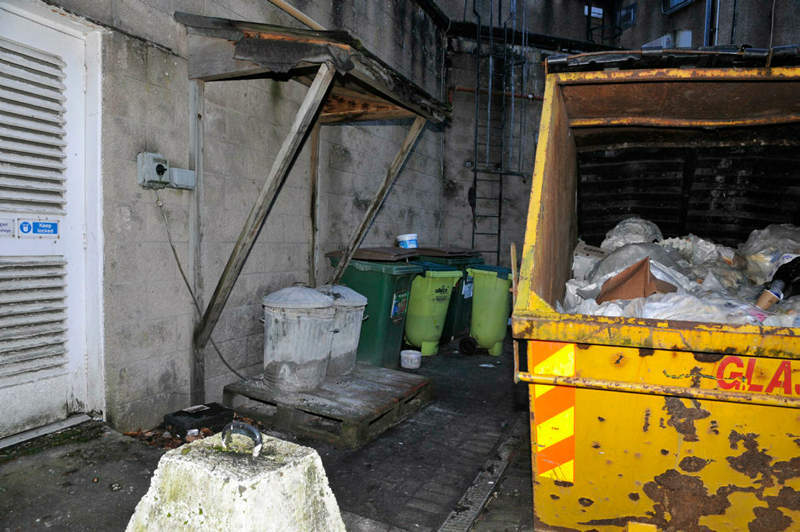 The ash bins were full on the night of the fire and had not been emptied since October (Photo - Crown Office)