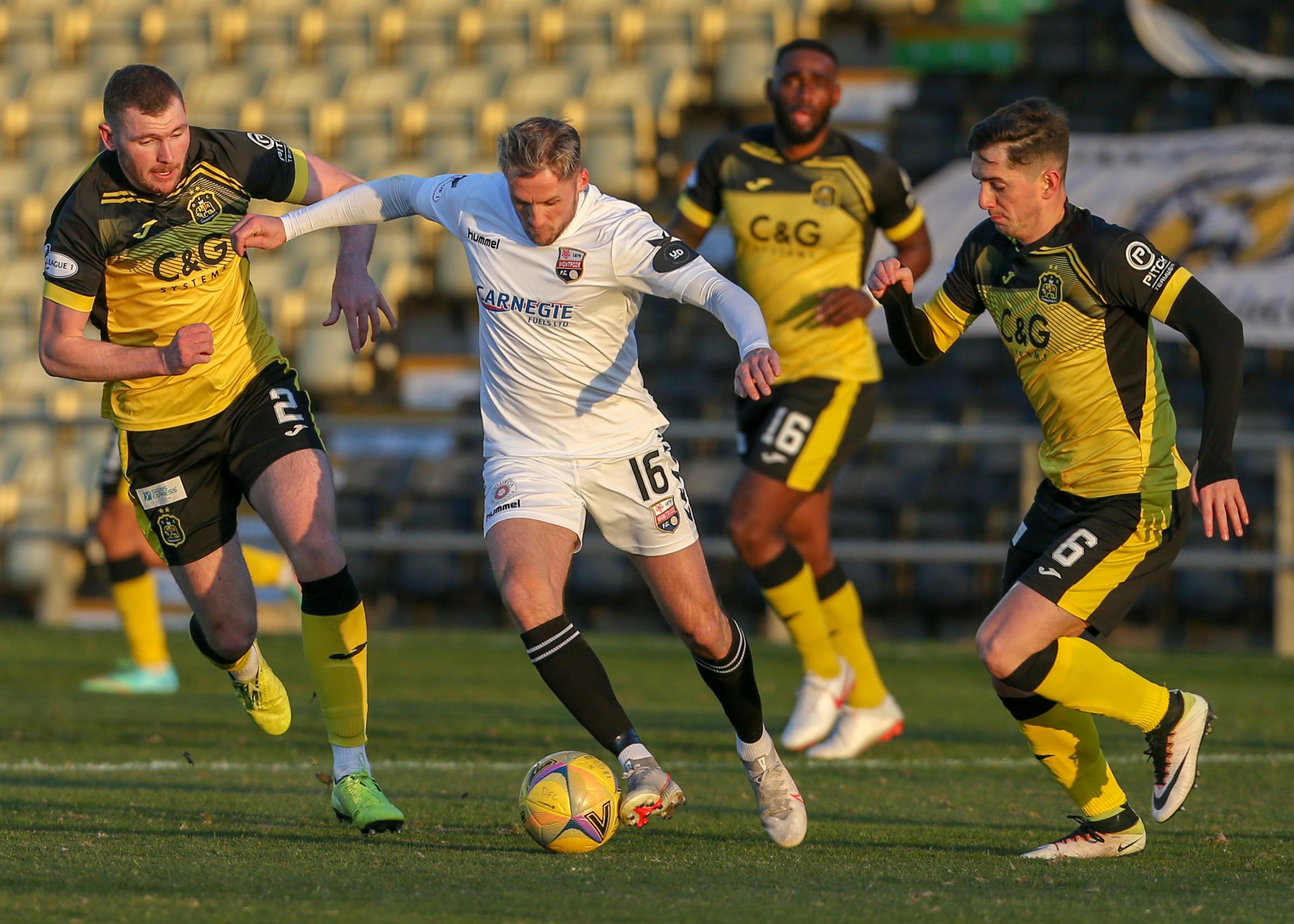 Dumbarton remain in the League One relegation play-off spot despite holding the divisions top scorers to a 0-0 draw on April 6 (Photo - Andy Scott)