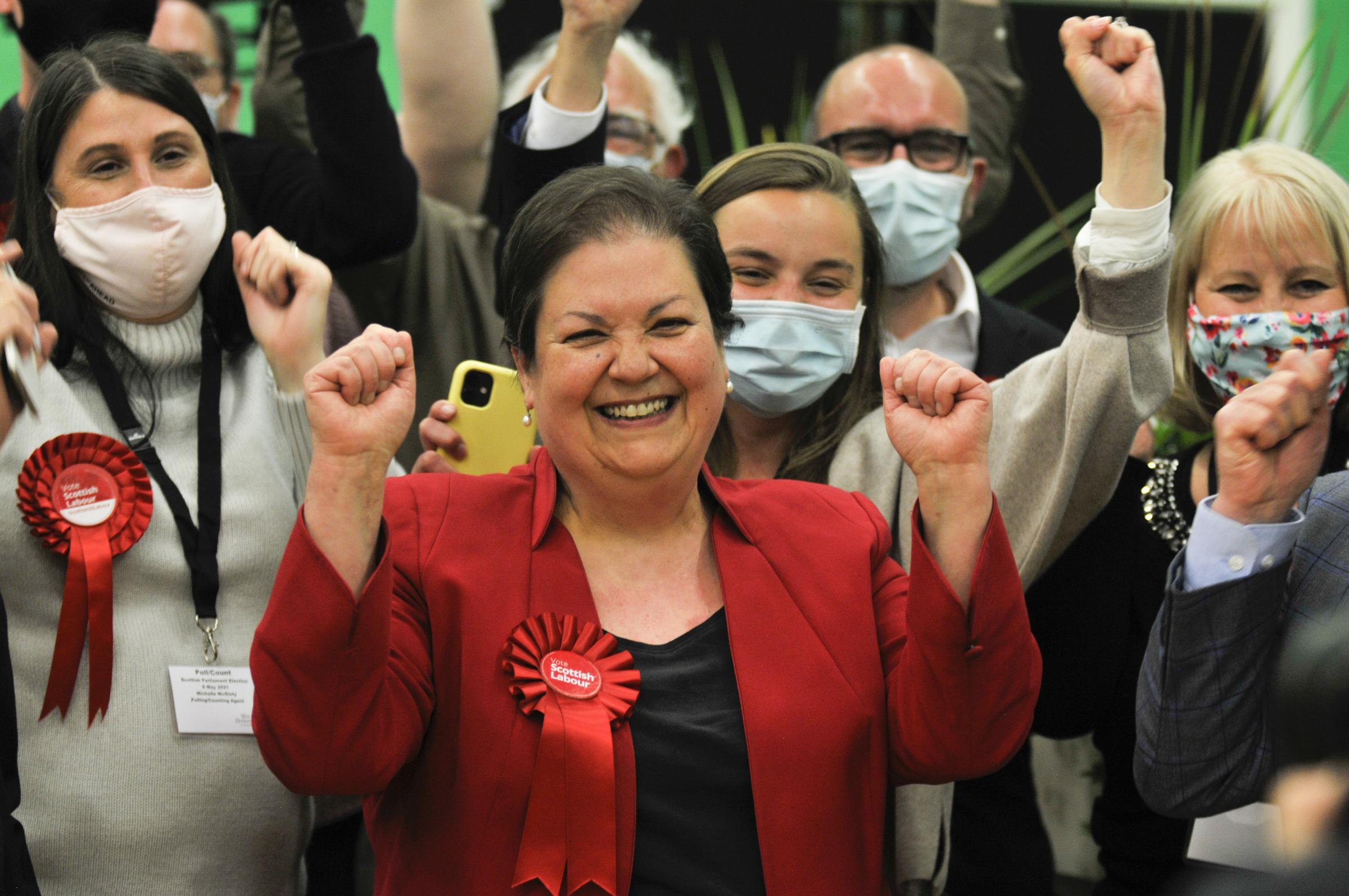 Jackie Baillie was re-elected as Labour MSP over the SNP’s Toni Giugliano, inset