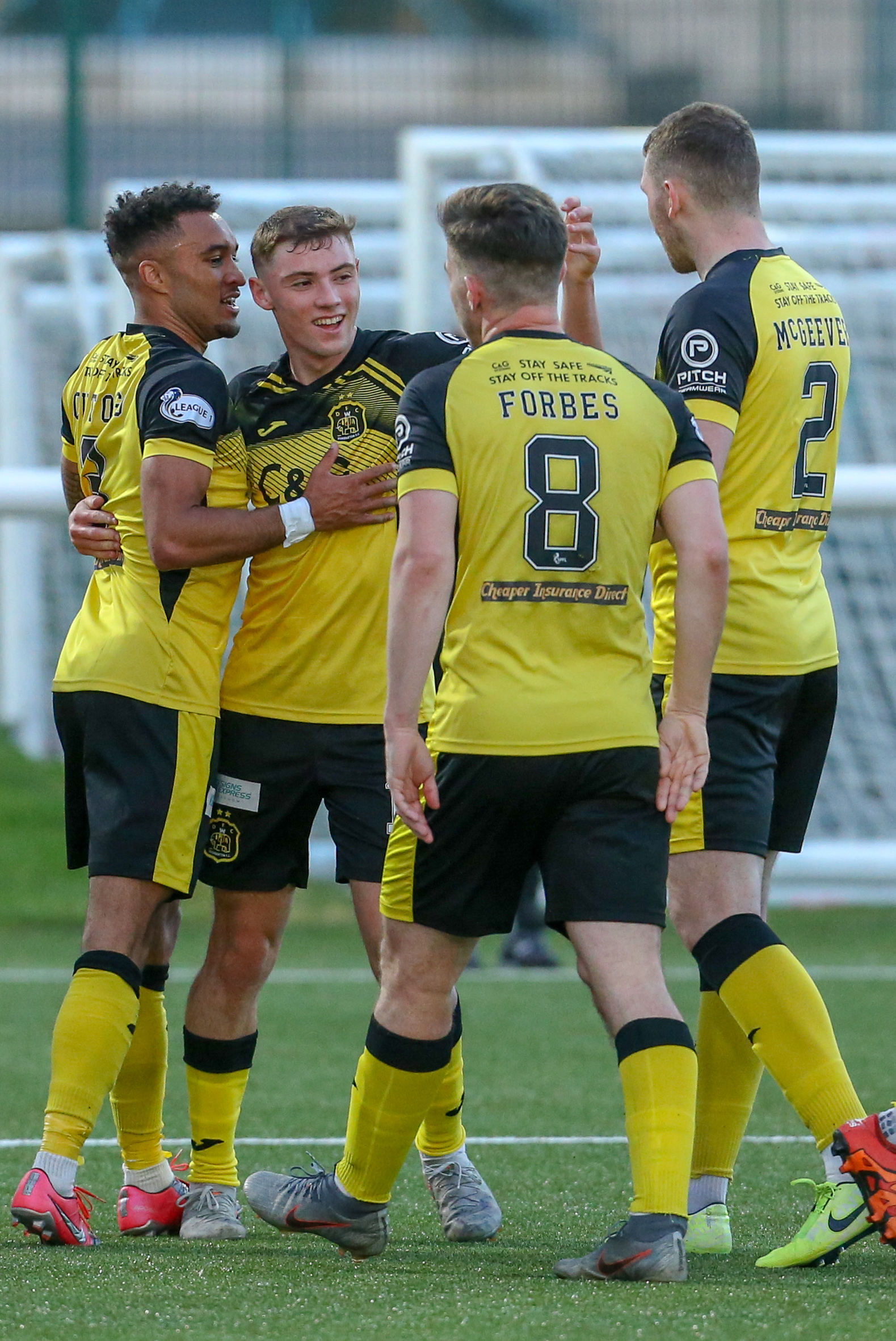 Dumbarton came from behind to beat Edinburgh City 3-1 in the first leg of the SPFL League Two play-off final at Ainslie Park on Monday (Photo - Andy Scott)