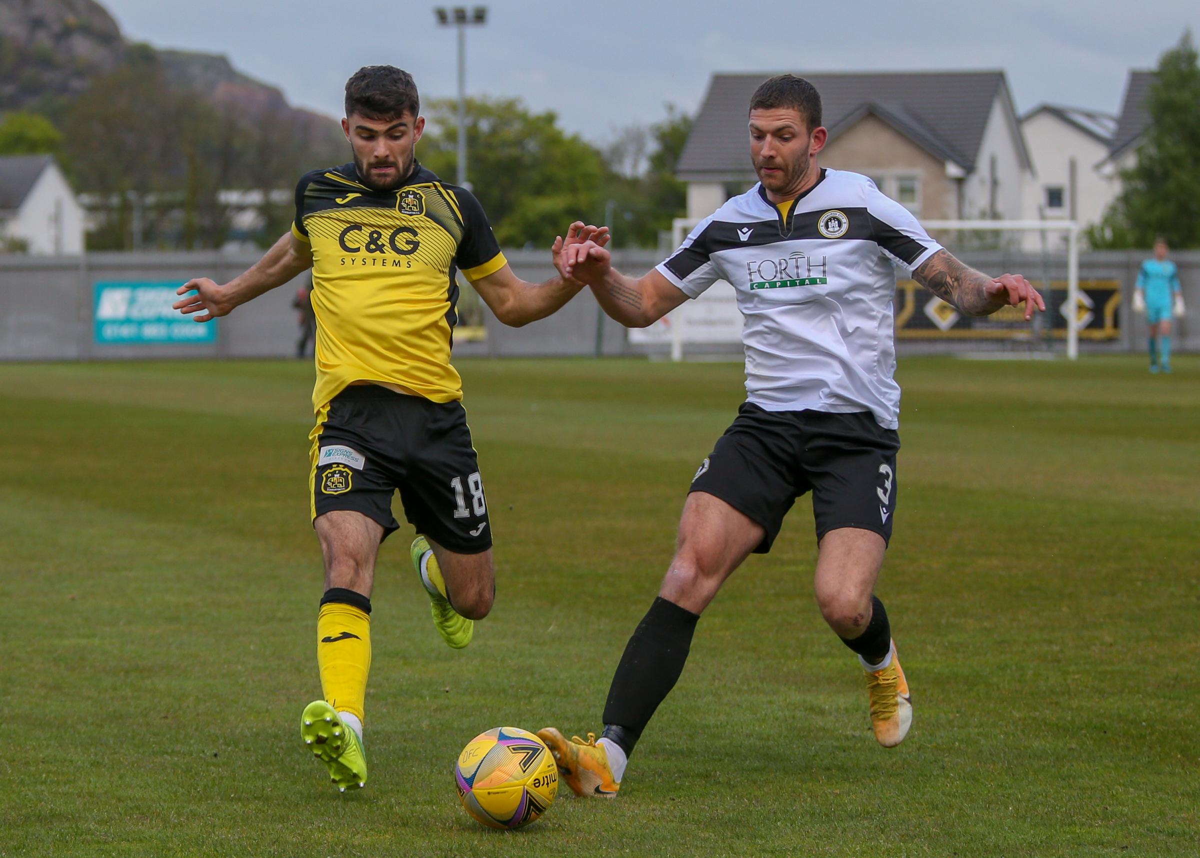 Dumbarton secured their League One place for 2021-22 with a 3-2 aggregate win over Edinburgh City - despite losing 1-0 in Thursdays second leg at the C&G Systems Stadium (Photo - Andy Scott)