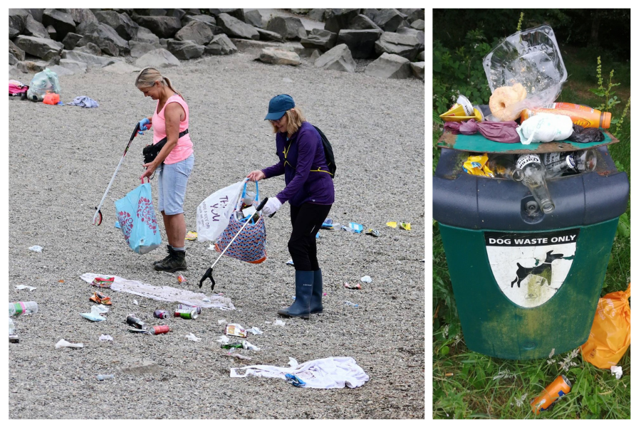 Balloch Park Litter: Mo Donohue and volunteers clean up park