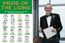 Author and genealogist Derek Niven and right, the cover of his book Pride of the Lions