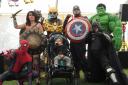 Superheroes joined in the fun at Robin House
