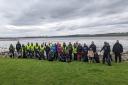 The group teamed up to tackle the litter in Dumbarton