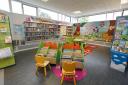 The inside of Balloch Library