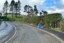 The scene of the accident near Kilmacolm on Monday