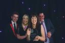 Lomond Woods team with the award, from left to right; James Hughes, Tricia Farragher, Paula Smith and  Willie Farragher