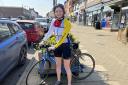 Francesca Lennon is preparing to hop on her bike and will stop off at Robin House in Balloch
