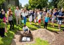 Cardross Millennium Time Capsule Opened.
As part of their 150th Anniversary celebrations the time capsule which was buried in the grounds of the church in 2000 was opened. The children of todays church were able to see glimpses of village life 22 years