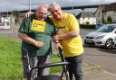 Gerry Doherty [left] and Kenny Arundel [right] took on a sponsored walk over the weekend to raise funds for the Beatson West of Scotland Cancer Centre