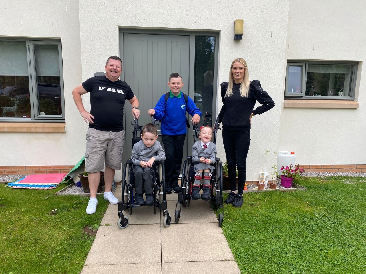 Luss parents share pride as twins with cerebral palsy start school