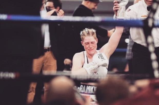 Hannah Rankin was crowned WBA and IBO world super-welterweight champion in November - and says she hopes to mount a defence in Scotland in 2022 (Photo - @team_rankin on Instagram)