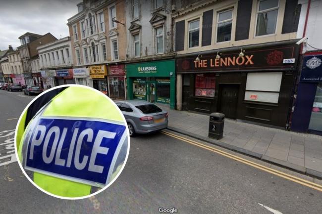 The man was assaulted near the Lennox Bar in Dumbarton on Christmas Eve