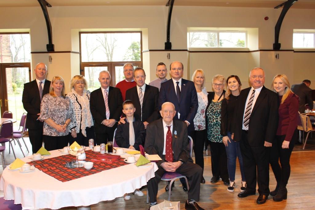 Family celebrate the Russian government’s awarding of a medal to recognise Freddy Conroy’s war heroism