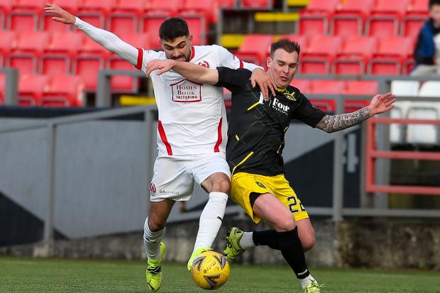 Dumbarton boss Stevie Farrell was understandably thrilled with his players after Saturday’s 3-1 win over Clyde at Broadwood (Photo - Andy Scott)
