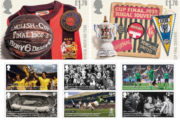 Royal Mail is celebrating 150 years of the FA Cup with a special set of stamps (PA/Royal Mail)