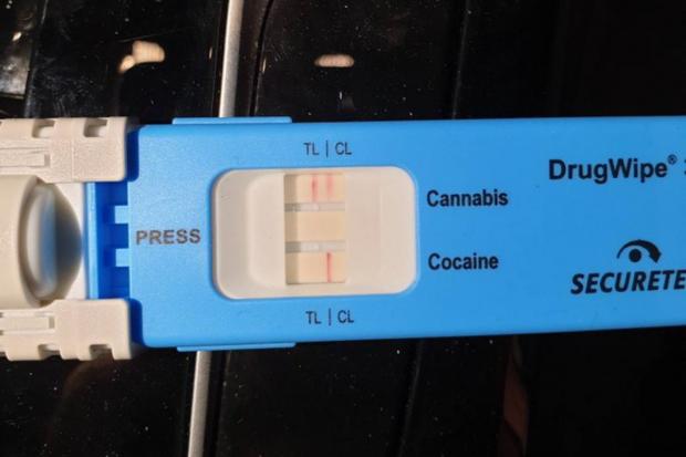 A drug wipe test was carried out. [Image: Road Policing Scotland/Twitter]