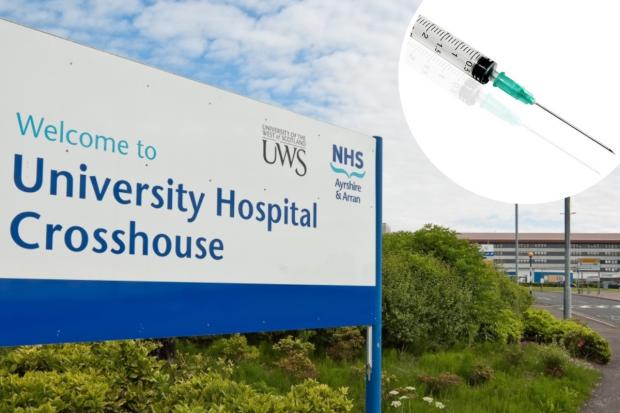 Police found an unguarded and uncapped hypodermic syringe with the needle attached on Ronald Maccafferty during a search at Crosshouse Hospital