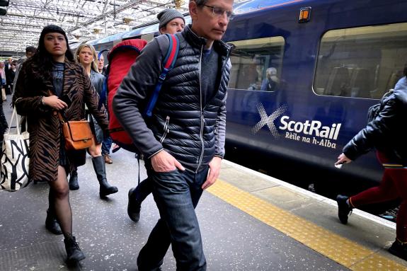 Dumbarton and Vale of Leven Reporter: Having a singalong on a train after a night out is a common activity. Dumbarton and Vale of Leven Reporter: Having a singalong on a train after a night out is a common activity.