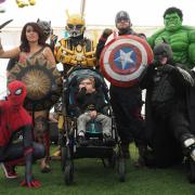 Superheroes joined in the fun at Robin House