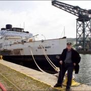 Robbie Coltrane was an enthusiastic supporter of work to restore the Clyde turbine steamer Queen Mary (Photo: Ross Easton)