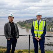 Martin Docherty-Hughes MP visiting Dumbarton Castle alongside Scotland’s culture minister Neil Gray in 2022