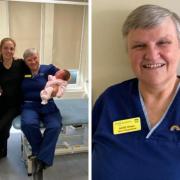 Marie Whelan delivered her last baby before she retired from the Vale of Leven Hospital