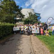 Families supported by CHAS ready to begin Memory Walk