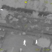 The suspect was caught using the thermal camera