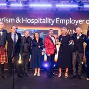 The team at Sea Life Loch Lomond as they are given their award