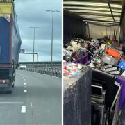 Lorry stopped in its tracks by road cops